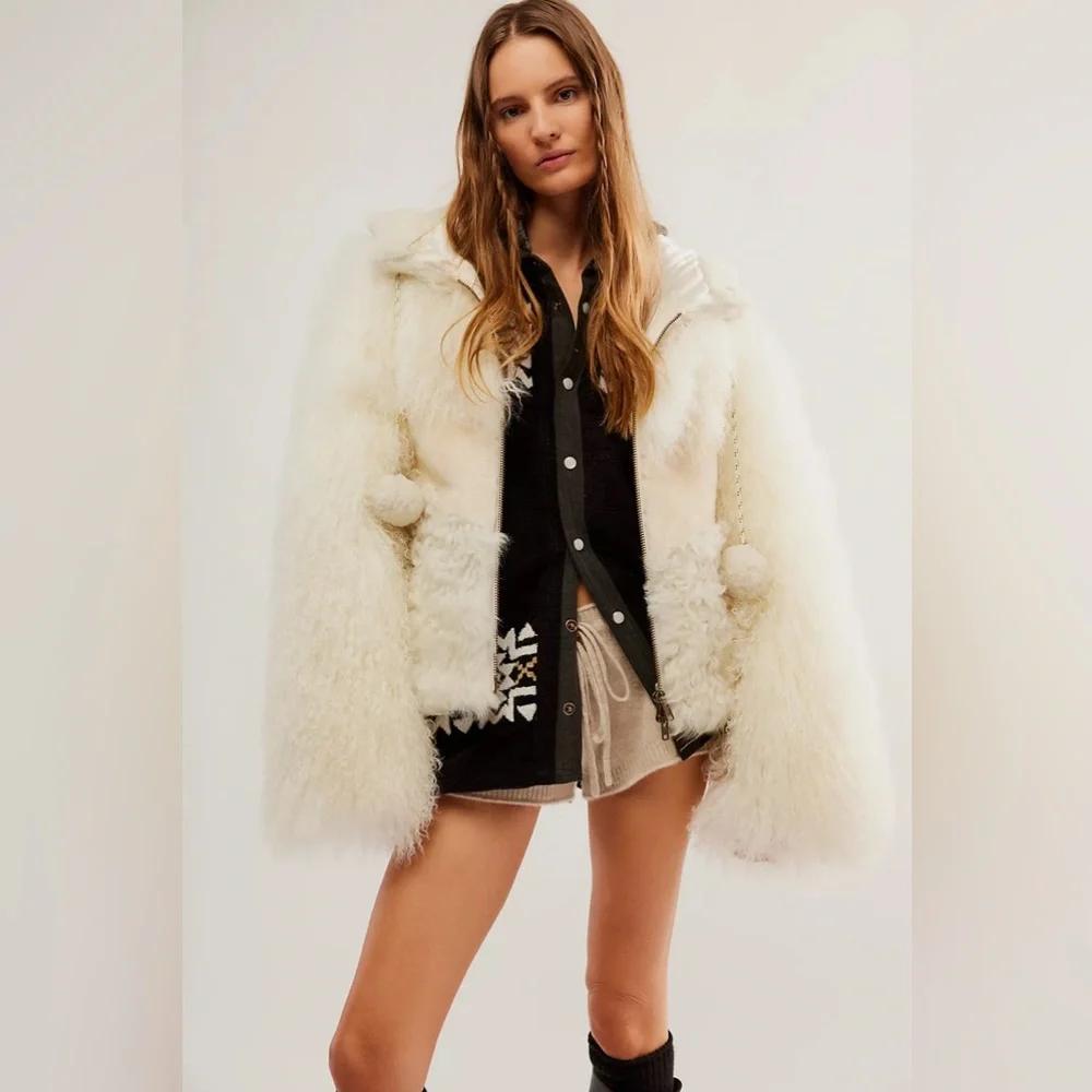 Nigel Preston Brenda Knight Teddy Bear Lambskin Fur Jacket